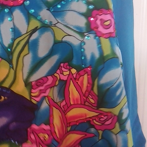 DG2 by Diane Gilman Colorful Jungle Print Blouse - Picture 3 of 9